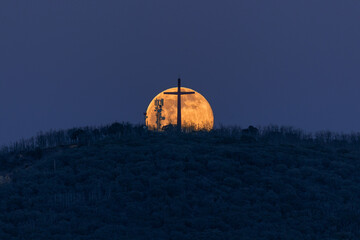 Silhouettes on the moon