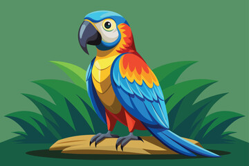 parrot-sitting-vector-illustration  e p s.eps