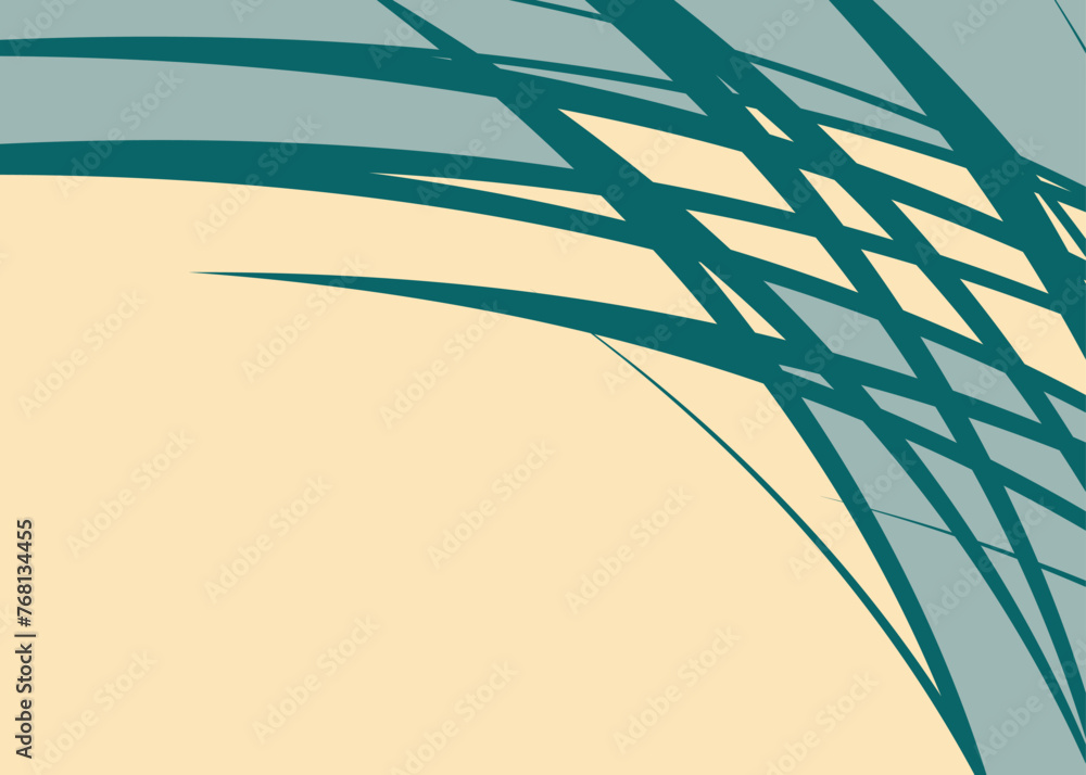 Poster abstract background with curved spike line pattern and with some copy space area