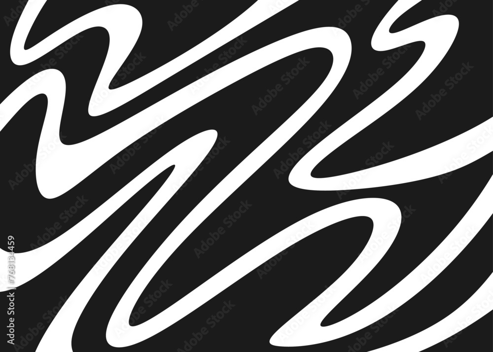 Poster abstract background with wavy curly lines pattern