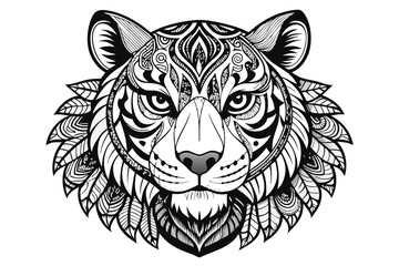 zentangle-tiger-head-for-coloring-page-on-white.eps