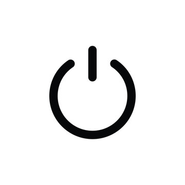 Power vector icon. Switch on off symbol pictogram. Shutdown flat sign design. Power on off sign. UX UI icon