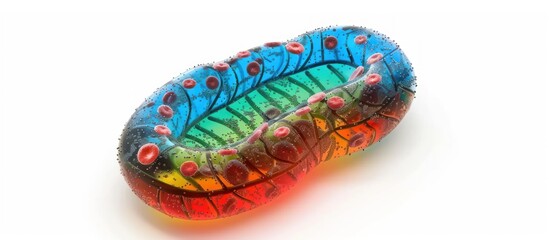 colorfull mitochondrium on white background