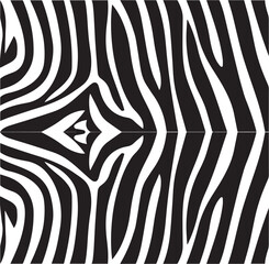 Fototapeta na wymiar Zebra Stripes Pattern. Zebra print, animal skin, tiger stripes, abstract pattern, line background, fabric. Amazing hand drawn vector illustration. Poster, banner. Black and white artwork