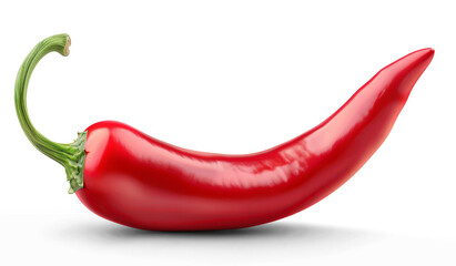 Red hot chili pepper isolated on a white or transparent background