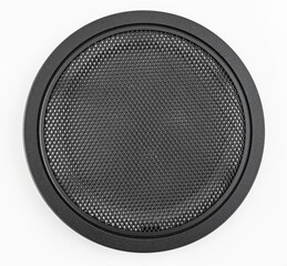 Oval cover for the car acoustic system speakers with plastic mesh openings