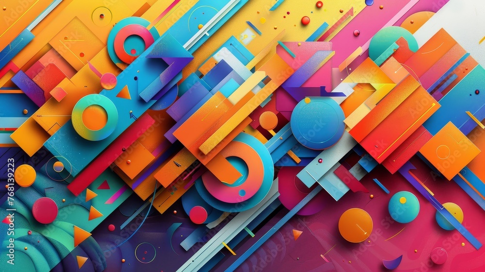 Poster graphic resources: an array of colorful and dynamic graphic design elements
