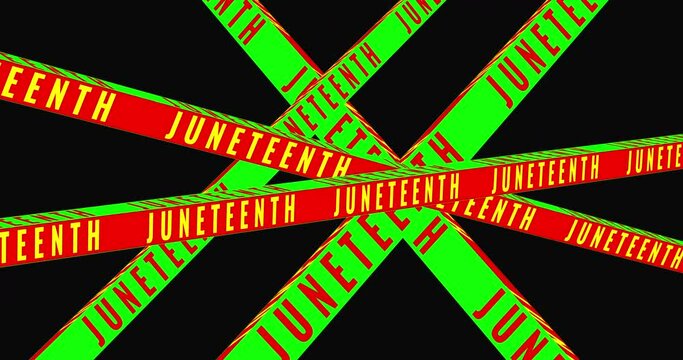 Motion spike rotate of Juneteenth Independence Day. Freedom or Emancipation day. Annual american holiday, celebrated in June 19. African-American history and heritage.