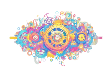 Multicolor vector design gear