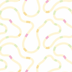 Obraz premium seamless pattern with continuous endless line. Creative minimalist style art symbol collection for children or party celebration with modern shapes. Abstract cute delicate pattern ideal
