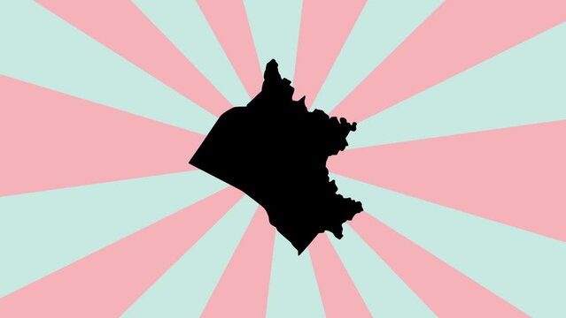map of Lambayeque in peru with rotating background