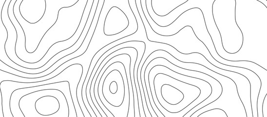 Abstract topographic map patterns, topography line map. The black on white contours topography stylized height of the lines. cotour map and line terrain path. Linear graphics. Vector illustration. 