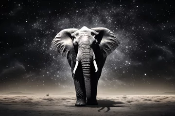Foto op Aluminium an elephant standing in the desert © Ion