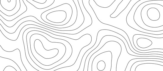 Fototapeta na wymiar Abstract topographic map patterns, topography line map. The black on white contours topography stylized height of the lines. cotour map and line terrain path. Linear graphics. Vector illustration. 