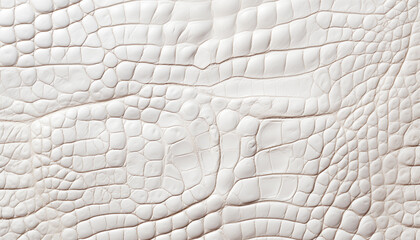 White crocodile skin texture background.