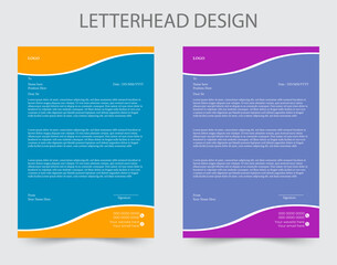 Letterhead Design, Modern Business Letterhead Design Template.