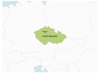 Outline of the map Czech Republic