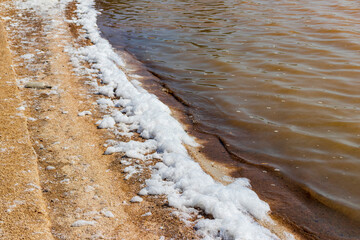 Pink lake in Cuba, Cayo Coco island. It has its color because of the plankton. Nature