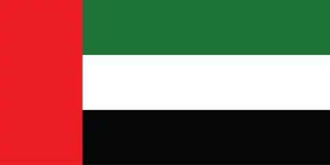 Foto op Plexiglas UAE national Flag of the United Arab Emirates vector Illustration easy to edit eps file © dilip