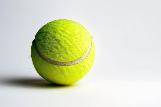 a close up of a tennis ball