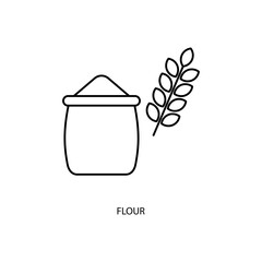flour concept line icon. Simple element illustration. flour concept outline symbol design.
