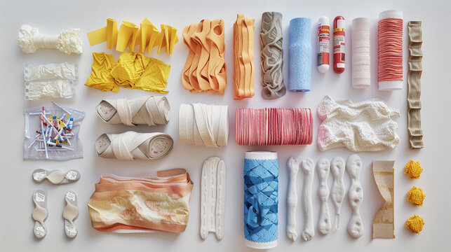 Assorted Bandages and Plaster Casts