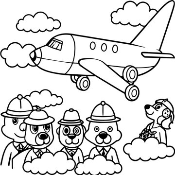 illustration of a cartoon airplane