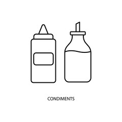 condiments concept line icon. Simple element illustration. condiments concept outline symbol design.