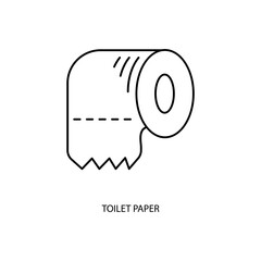 toilet paper concept line icon. Simple element illustration. toilet paper concept outline symbol design.