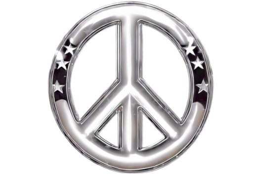 Great across / Metallic symbol Peace Stripes that point looking Isolated Stars stripes Look / peace chrome metal stars type always gets Sign emblem look