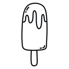 Obraz premium Popsicle ice cream outline