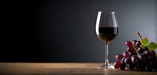 a wine glass with red wine © AlenKadr