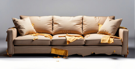 Obraz premium a torn classic sofa