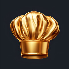 Golden chef hat with background