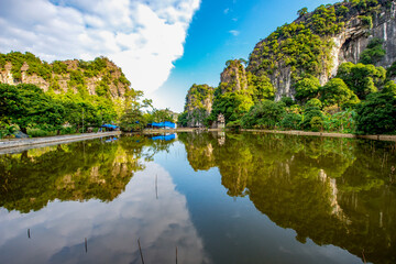 Fototapeta na wymiar Ninh Binh Province - Vietnam. December 06, 2015. South of Hanoi, Ninh Binh province is blessed with natural beauty, cultural sights and the Cuc Phuong National Park, Vietnam.