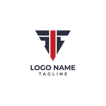 Initial letter TFC triangle logo template design. Vector illustrations