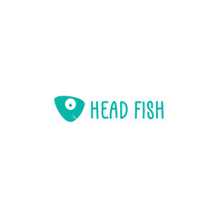 Fish head logo template design. Vector illustrations.