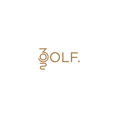 Golf logo word mark template design. Vector illustrations.