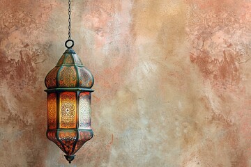 a lantern with a light inside - Powered by Adobe