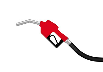 Gas Pump or Fuel Nozzle. Gas Station Concept. Vector Illustration Isolated on White Background. 