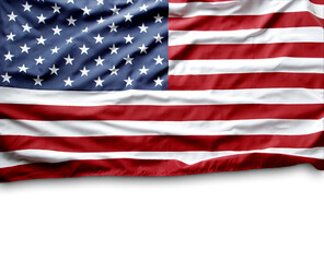 American flag on white background - 768159681