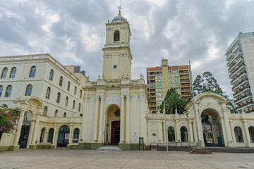 Fototapeta na wymiar Cathedral Basilica of the Holy Savior in San Salvador de JuJuy.