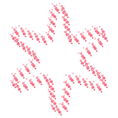 Particle star frame. Vector illustration.	