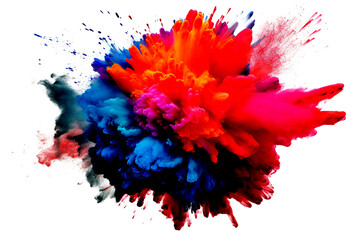 explosion powder with different colors splash