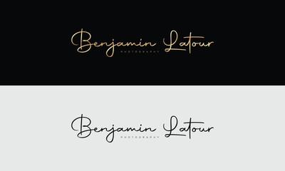 Handwriting logo signature logo Photography logo Design template  
