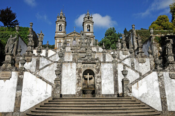 Fototapeta na wymiar Braga, Portugal - july 3 2010 : the Bom Jesus Sanctuary