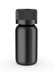 Blank mini screw cap bottle template, 3d illustration.