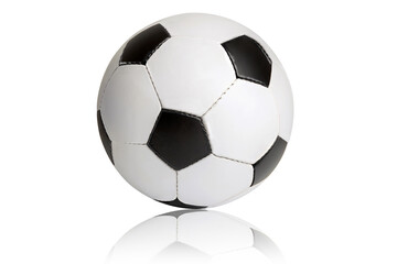 Football isolated in front of a white background