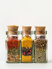 Colorful spice jar with the name written in both English and its native language Award winning photography, 
