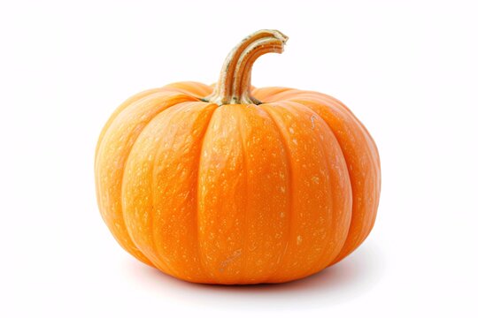 a pumpkin with stem on a white background